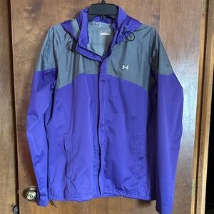 ☔️ Under Armour Women’s Purple and Gray Storm Raincoat ☔️